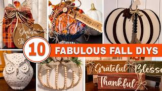 EASY FALL DOLLAR TREE DIYS 2024  High End Dollar Tree Fall Decor [upl. by Ehrlich]