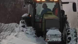 Brøyting  Hemsedal  Valtra 8450 [upl. by Renaud]