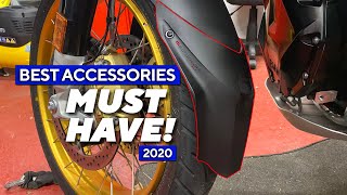 Best Motorcycle Accessories 2020  Fender Extender amp Mudsling Installation [upl. by Ijat]