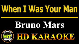 When I Was Your Man KARAOKE Bruno Mars [upl. by Yablon]