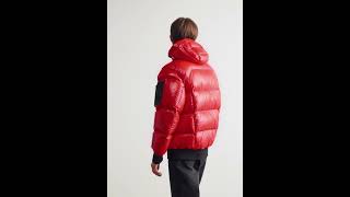 BOSS RONNIE Padded Down Jacket Hooded Shiny Glossy Open Red Men  Zalando [upl. by Lleon261]