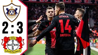 Bayer Leverkusen vs Qarabağ 32 HIGHLIGHTS amp Goals  Patrik Schick goal 98  Europa League 2024 [upl. by Carmelle]