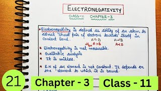 Electronegativity part1  Pauling and Mulliken Scale  Class 11 Chapter 3 [upl. by Burroughs]