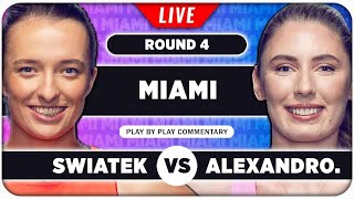 SWIATEK vs ALEXANDROVA • WTA Miami Open 2024 • LIVE Tennis PlaybyPlay Stream [upl. by Eedeed325]