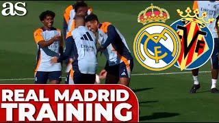 FULL REAL MADRID training SESSION ahead of their clash with VILLARREAL [upl. by Llertnad]