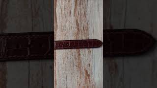 Burgundy Full Grain Crocodile Custom Leather Strap [upl. by Enilrek461]