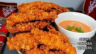 How to Make Crispy Chicken Tenders Extra Crispy Chicken Strips Super Tasty Easy Homemade Recipe [upl. by Yren24]