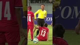 Rekha poudel get red card in Ongoing Saff women championship Semifinal2024 [upl. by Thenna820]