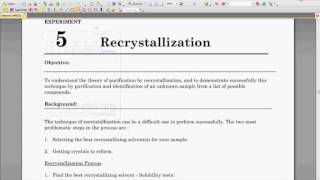 Recrystallization of Crystal Methor how to recrystallize your sample in organic chemistry lab [upl. by Manson]