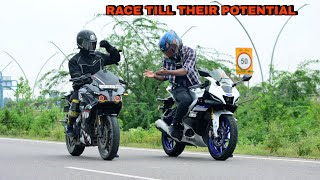 Yamaha R15M Vs Pulsar RS200  Long Race  Beast hai ye to❤️ [upl. by Tisha]