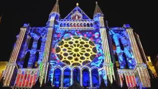 Chartres Cathedral Light Show  Amazing [upl. by Hume]