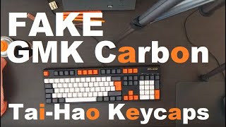 Tai Hao Halloween to FAKE GMK Carbon key cap replacement on a Filco with Cherry MX Blacks [upl. by Drapehs]