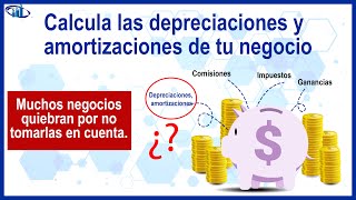 Cómo calcular las depreciaciones y amortizaciones de un negocio [upl. by Lu]