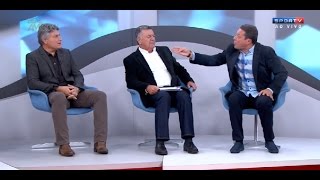 Luxemburgo se irrita e discute com Cleber Machado e Caio em Programa da Sportv [upl. by Malachy]