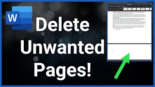 How To Delete Extra Pages In Microsoft Word [upl. by Aipotu]