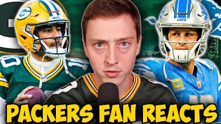 Packers Fan Reacts To Losing To Lions [upl. by Einhpets]