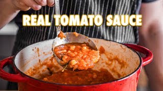 Proper Tomato Sauce Using Fresh Tomatoes 3 ingredients [upl. by Sesylu291]