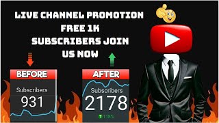 1K Free Subscribers 🔴 Live Chennel Checking and Promotion livechannelpromotion live subs4subs [upl. by Brecher]