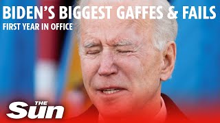 Biden’s biggest gaffes and failures after one year in office [upl. by Song]