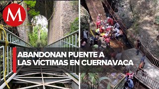 El puente colgante del Paseo Rivereño lleva 6 meses sin ser reparado [upl. by Newob921]