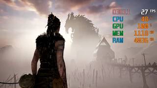 Radeon Vega 3 Graphics  AMD Athlon 200GE  Hellblade Senuas Sacrifice FPS Test [upl. by Ivor]