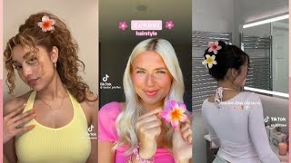 Trending Claw Clips Hairstyle collectionHawaiian flower hair clip🌸💕 [upl. by Haily]