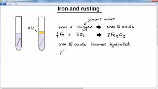 GCSE CHEMISTRY REACTIVITY SERIES LESSON 17 iron and rusting [upl. by Irod]