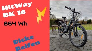 Ist günstig auch gut  EBike Hitway BK 16 mit riesen Akku 🔋im Dauertest 💥fatbike [upl. by Atis76]