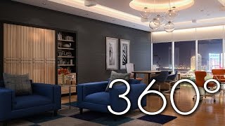 Modern Commercial Workspace  A Skyline Office 360° VR Office Tour [upl. by Eillehs370]