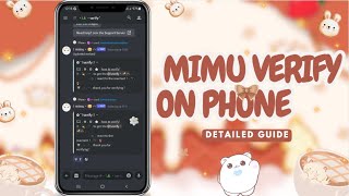 ˚ ༘♡ ⋆｡˚ cute mimu and yagpd verify on phone  slash commands  Easy guide [upl. by Ettecul347]