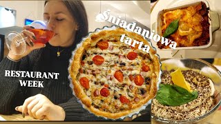 VLOG Wyjście na Restaurant Week I Przepis na szybką śniadaniową tartę z ciasta francuskiego🥧 [upl. by Adigun]