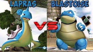 Pokemon battle revolution  Lapras vs Blastoise [upl. by Rouvin]