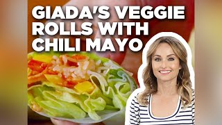 Giada De Laurentiis Veggie Rolls with Chili Mayo  Giada At Home  Food Network [upl. by Natsyrk]