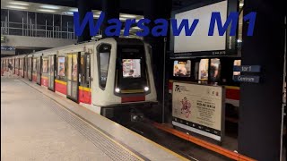 WarszawaWarsaw metro M1 CentrumŚwiętokrzyska [upl. by Erdnuaed353]