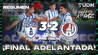 Resumen y goles  Pachuca 3542 Atl San Luis  Grita México C22  4tos Vuelta  TUDN [upl. by Ahseinat]