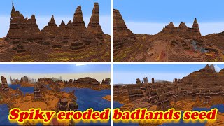 Minecraft 118 spiky eroded badlands seed [upl. by Aserehc]