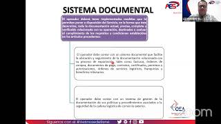 WEBINAR CICLO SENSIBILIZACIÓN OPERADOR ECONÓMICO AUTORIZADO OEA  CHILE [upl. by Atteuqcaj]