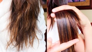 TRATAMIENTO CASERO PARA EL CABELLO SECO Y MALTRATADO CABELLO SIN FRIZZ Y SIN PUNTAS ABIERTAS [upl. by Netsirc116]