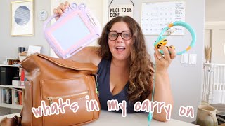 what’s in my carry on bag for me  my toddler [upl. by Nessy117]