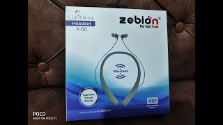 Zebion limitless x50 Wireless bluetooth headphone Mobile 9650722798 wwwTulipSmilecom [upl. by Dunseath110]