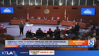 Norwalk extends ban on new homeless shelters day after Gov Newsom threatens ‘legal action’ [upl. by Notkcorb933]