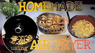 HOW TO MAKE FRENCH FRIES USING AIR FRYER  HOMEMADE FRENCH FRIES  AIR FRYER  WENDELYN BULARON [upl. by Araed]