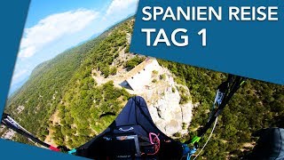 Gleitschirm fliegen in Spanien Tag 1  Paragliding lernen  Flugschule Hirondelle Weinheim [upl. by Nylarahs577]