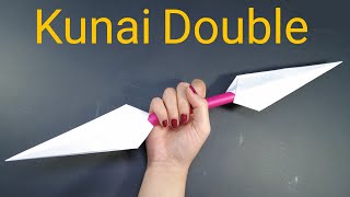 How to Make a Paper Kunai Double Knife From Naruto  Origami  Making Minato Kunai Double From Paper [upl. by Carlotta]