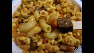 1 Pot Rice Cooker Cooking Elbow Macaroni and Savory Pot Roast [upl. by Entsirhc153]