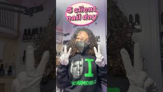 how much i made on a 5 client nail day🤑 nails nailtechvlog nailtech nailvideos [upl. by Iam]