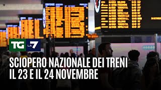 Sciopero nazionale dei treni il 23 e il 24 novembre [upl. by Tenrag728]