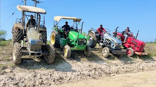 Tractor Jump in Canal  New Holland 3630 4wd  Mahindra 275 Di Xp Plus  Eicher 485  John Deere [upl. by Juley]