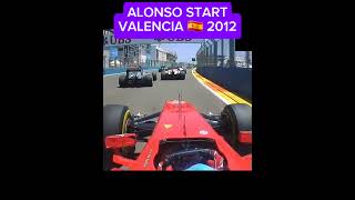 ALONSO START VALENCIA 🇪🇦 2012  f1onboard v8 formula1 alonso automobile [upl. by Shaw]