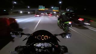 SPORTBIKES RIPPING THE FREEWAY AT NIGHT [upl. by Niamreg]